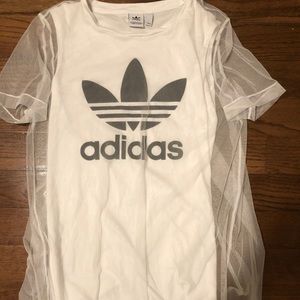 adidas lace t-shirt dress